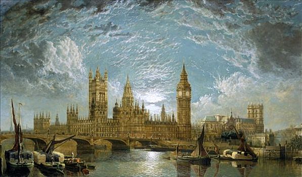 桥,议会大厦,威斯敏斯特教堂,风景,艺术家