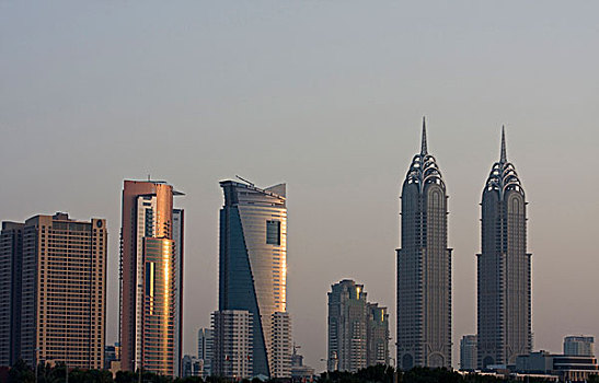 阿联酋,迪拜,塔,媒体,城市