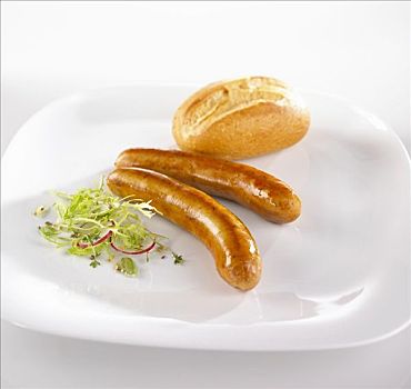 香肠,德国香肠,面包卷
