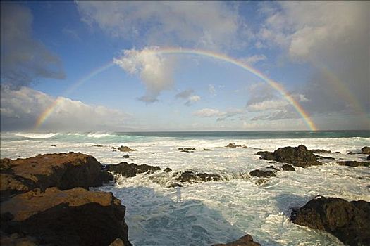 夏威夷,毛伊岛,彩虹,外滨