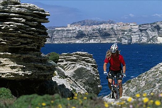 山地自行车,博尼法乔,科西嘉岛,法国