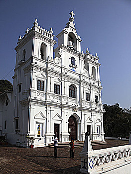 印度,果阿,帕那吉,圣母大教堂