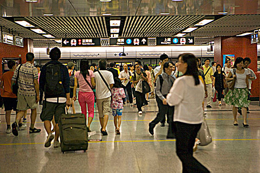 忙碌,中央车站,中心,香港