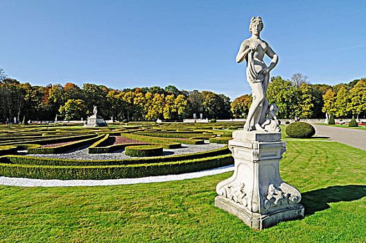 雕塑,城堡,公园,德国地名,护城河,地区,明斯特地区,北莱茵威斯特伐利亚,德国,欧洲
