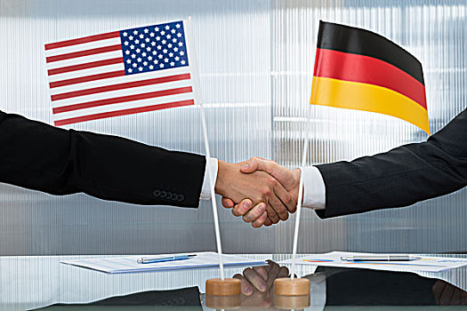 美洲,德国人,商务人士,握手