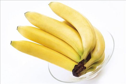 香蕉串,玻璃碗