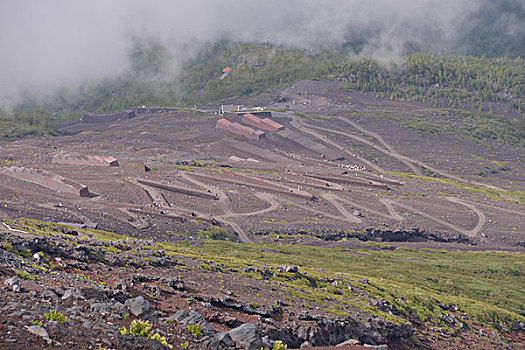 富士山,攀登,提取,日本