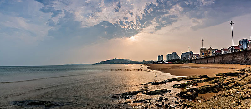 山东省威海市渤海湾海滨自然景观