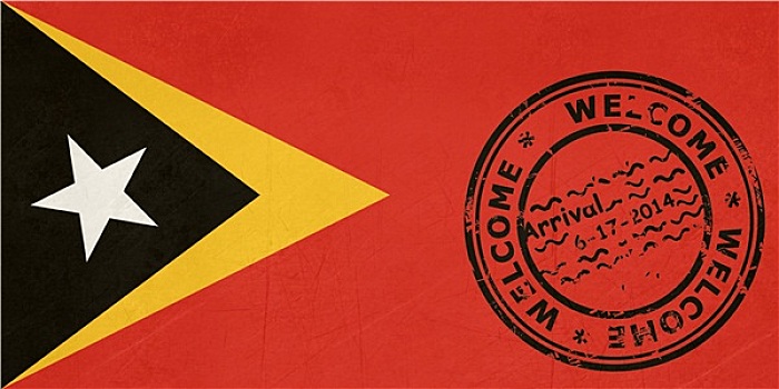 欢迎,东帝汶,旗帜,护照