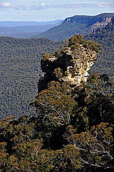 孤儿,石头,杰米逊峡谷,蓝山国家公园,新南威尔士,澳大利亚