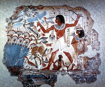 古埃及,猎捕,野禽,投掷,棍,艺术家