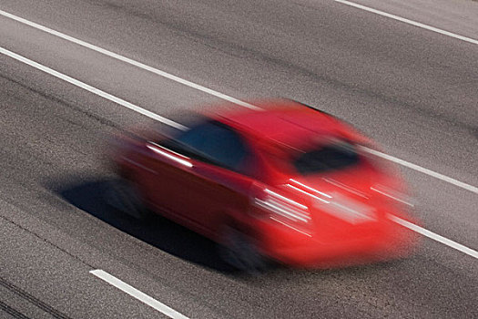 红色,汽车,动态,公路,魁北克,加拿大