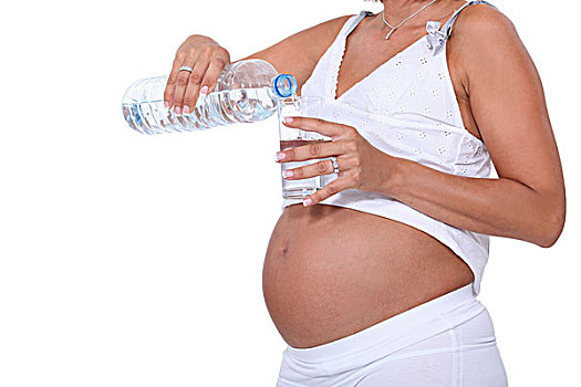 孕妇,倒出,水
