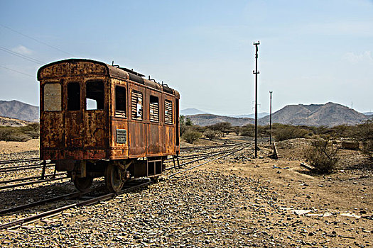 老,列车,意大利,铁路,马萨瓦,埃塞俄比亚,厄立特里亚,非洲