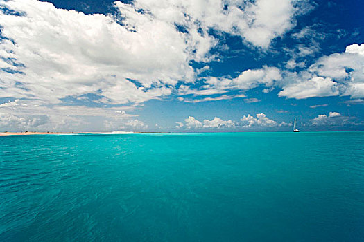 海洋,天空,巴布达岛,背风群岛,东加勒比