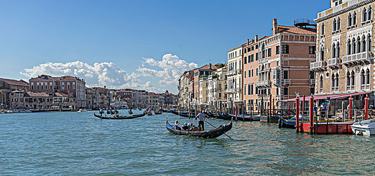 大运河,小船,威尼斯,意大利,欧洲