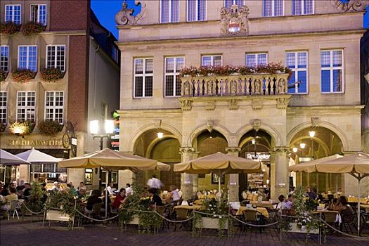 餐馆,正面,城市,葡萄酒,房子,北莱茵威斯特伐利亚,德国,欧洲
