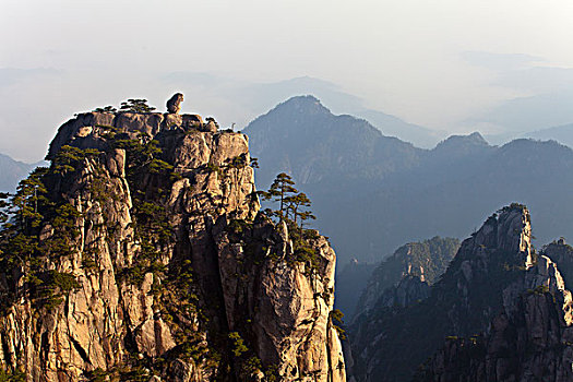 黄山,怪石,自然景观