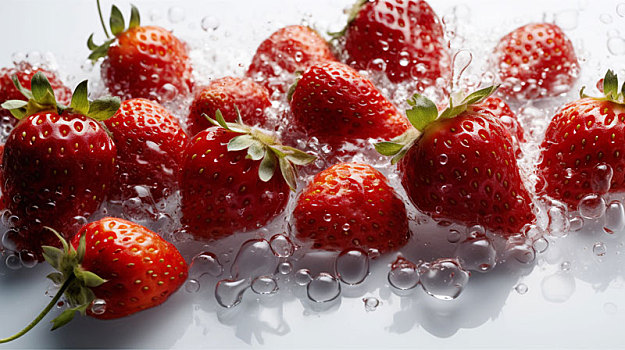 新鲜可口的红草莓