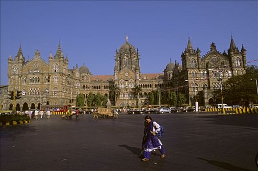 马哈拉施特拉邦,孟买,火车站,维多利亚车站,出租车,计划