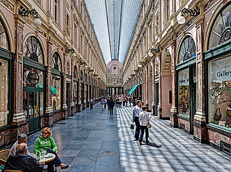 购物,拱廊,布鲁塞尔,比利时,欧洲