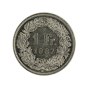 瑞士法郎,硬币,白色背景,背景