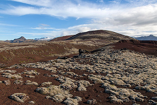 火山地貌,斯奈山半岛,西部,冰岛,欧洲