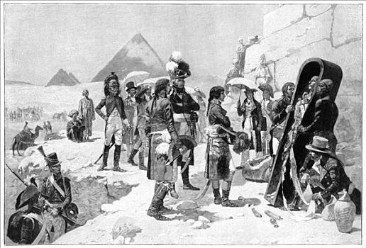 拿破伦,检查,木乃伊,金字塔,19世纪