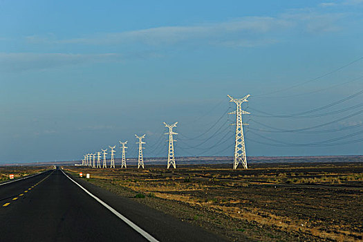 新疆戈壁滩电力传输