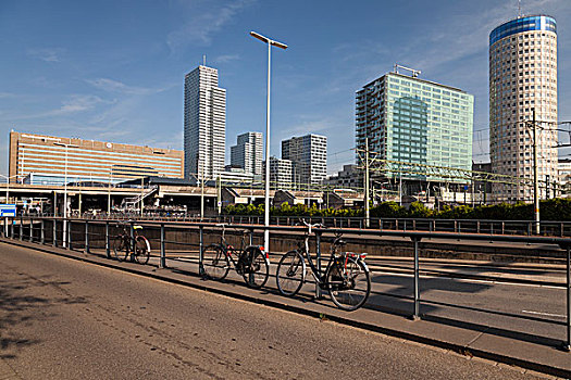 摩天大楼,中央车站,海牙,荷兰,欧洲