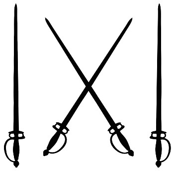 武器,剪影,收集,剑
