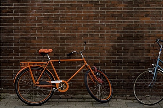 橙色,自行车
