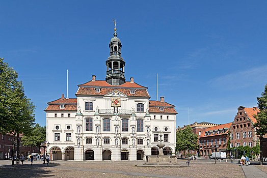 市政厅,历史,城镇中心,吕内堡,下萨克森,德国,欧洲