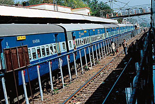 瓦拉纳西,北方邦,印度,列车,运输