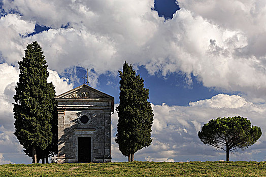 圣母玛利亚,小教堂,意大利,托斯卡纳,锡耶纳省,圣奎里克