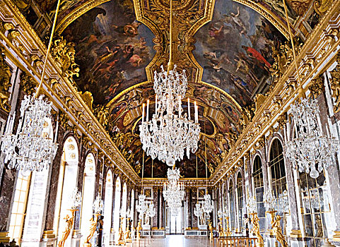 镜厅,凡尔赛宫,世界遗产,法国,欧洲