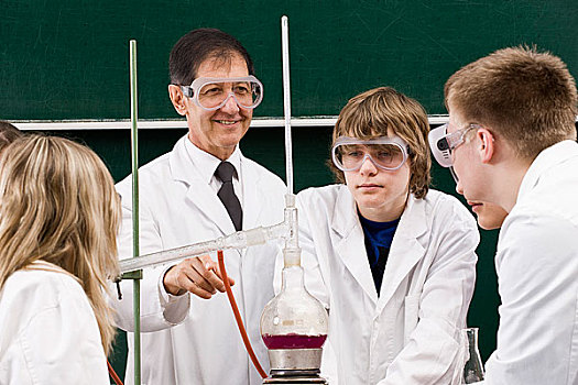 教师,展示,学生,化学,实验