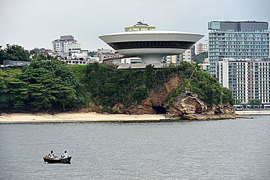 当代艺术,博物馆,建造,巴西人,建筑师,奥斯卡-涅梅耶,里约热内卢,巴西,南美