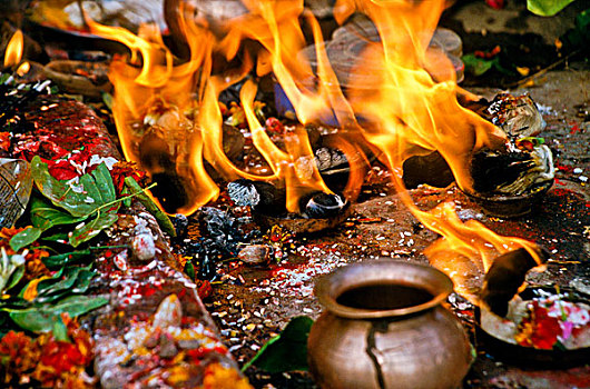 宗教,典礼,火,印度,亚洲