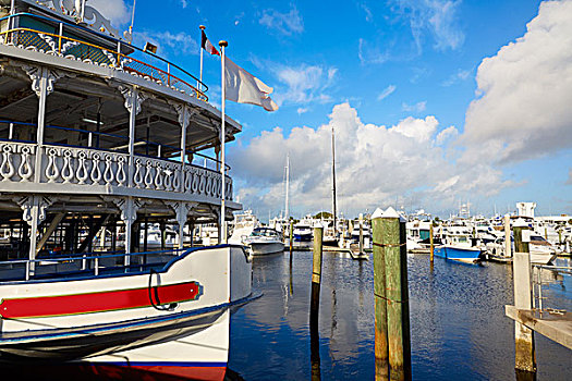 劳德代尔堡,码头,船,佛罗里达,美国