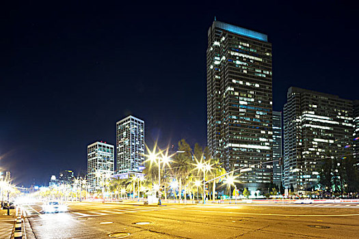 城市道路,城市,旧金山,夜晚