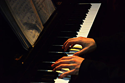 钢琴演奏者的手