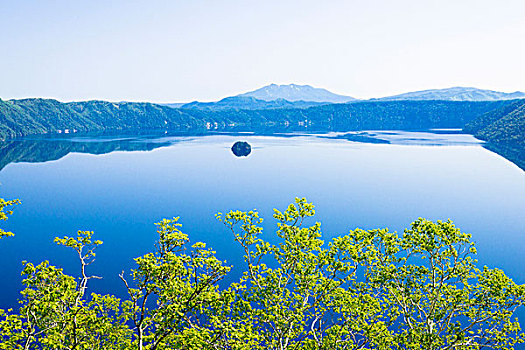 湖,透明,阿寒国家公园,地区,北海道,日本