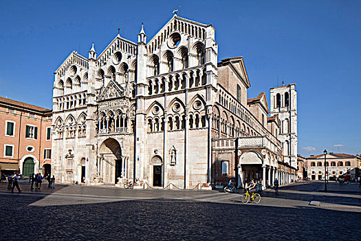建筑,12世纪,大教堂,中央教堂,广场,费拉拉,艾米利亚-罗马涅大区,意大利