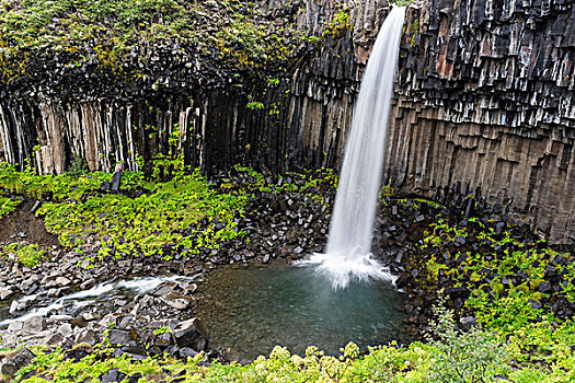 冰岛,瓦特纳冰川国家公园,史瓦提瀑布,瀑布