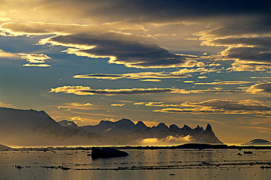 南极,半岛,区域,雷麦瑞海峡,夜光