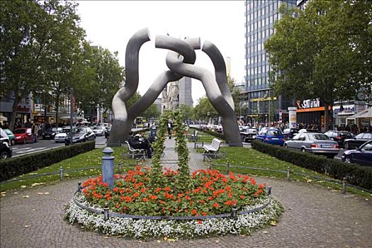 雕塑,扭曲,选帝侯大街,柏林,德国