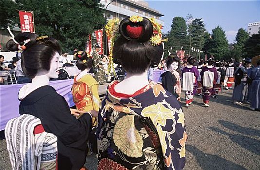日本,东京,艺妓,时代祭,节日,拿,十一月,浅草寺,浅草