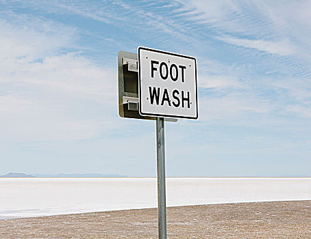 信息指示,脚,洗,边缘,盐滩