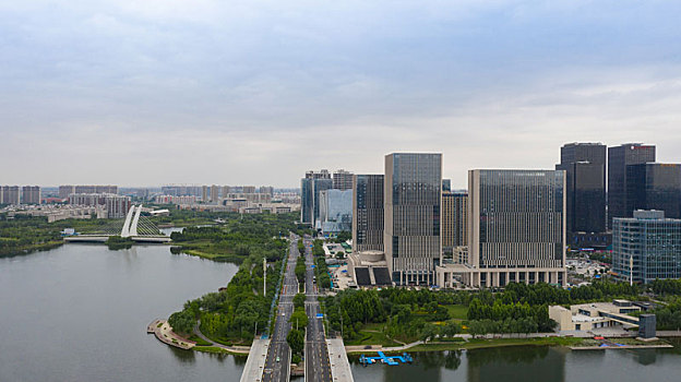 郑州城市风光龙子湖商务区